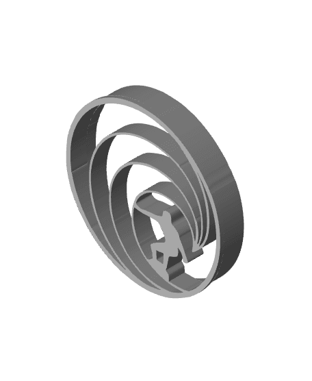 Surfing Cookie Cutter, Biscuit Cutter 3d model