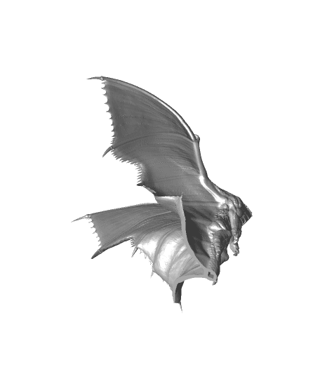 Adult Flying Brass Dragon 3d model