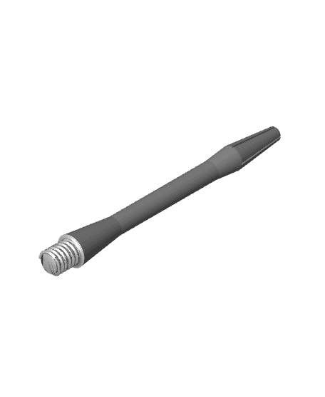 Dart shaft end part standard 2BA thread 3d model