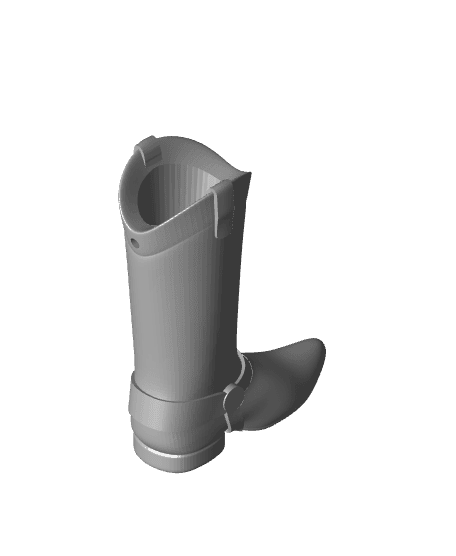 Cowboy Boot Keyring - Straps 3d model