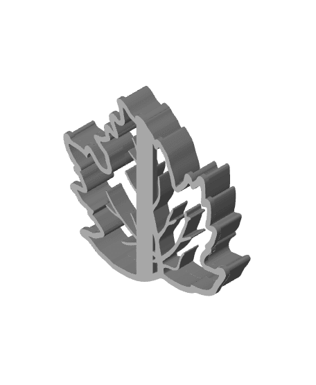 Leaf Cookie Cutter, Biscuit Cutter 3d model