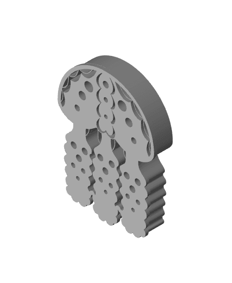 Jellyfish Cookie Cutter, Biscuit Cutter 3d model