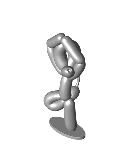 Balloon Dog Yoga -Tree Pose 3d model