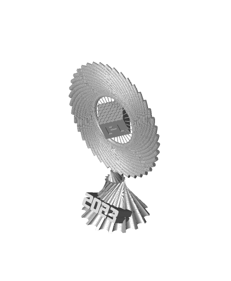 Spiral Cube 3D PI Awards Trophy 2023 3d model
