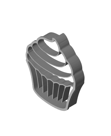 Cupcake Cookie Cutter, Biscuit Cutter 3d model