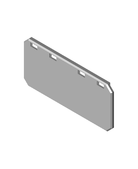 2x1H - Full Holes - Multibin Drawer Faceplate 3d model