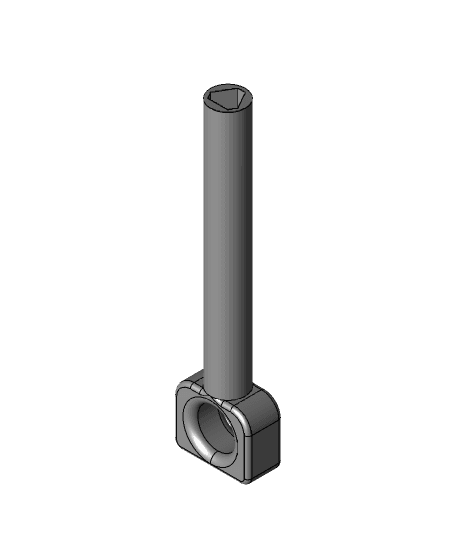Triangular Tri 8mm Gas Utility Meter Box Key 3d model