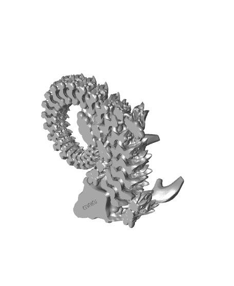 Articulated Dragon 007 - Print in place - No supports - Free - STL 3d model