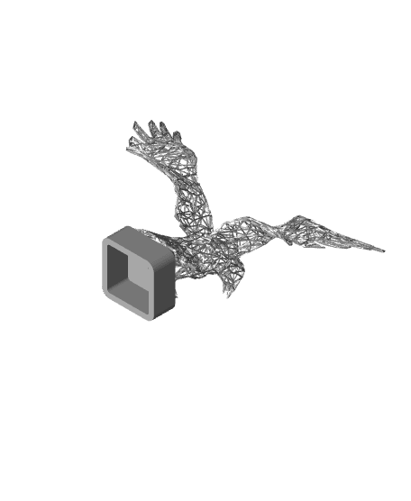 Eagle on Base Grid Art Design - Pre-Supported  3d model