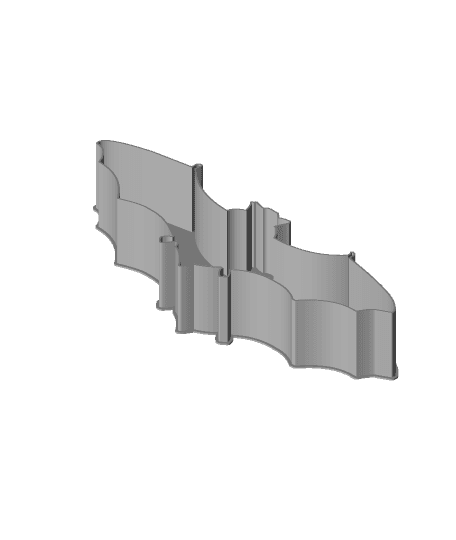 Bat 004F, nestable box (v2) 3d model