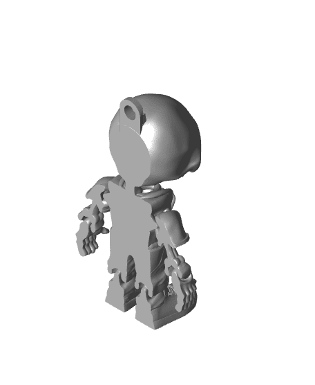 Cobotech Articulated Skeleton Nurse Keychain 3d model