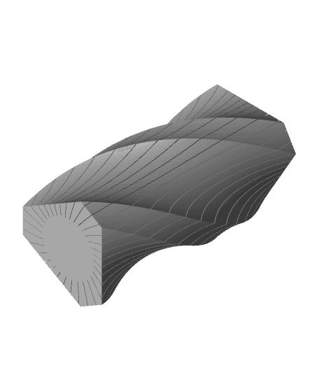 Twisted Triangular Vase 3d model