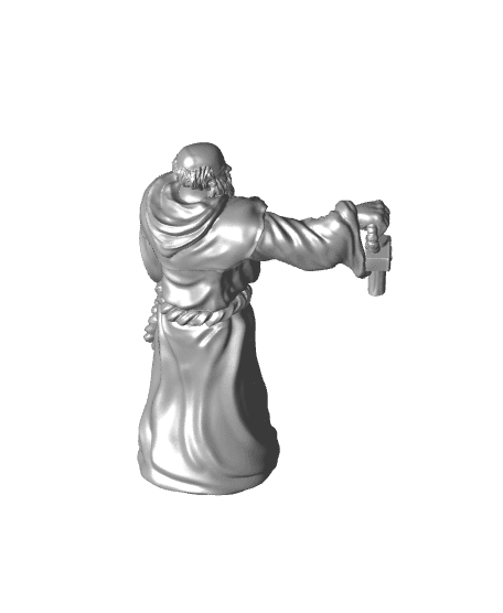 Friars & Monks of the Iron hammer - 8 Models - PRESUPPORTED - 32mm scale  3d model