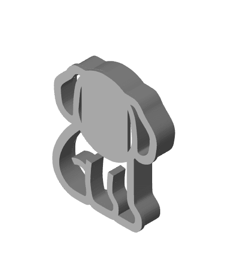 Dog Cookie Cutter, Biscuit Cutter 3d model