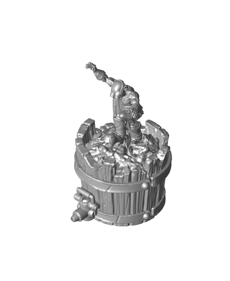 Crusher Goblin - Goblin Brewers - PRESUPPORTED - Illustrated and Stats - 32mm scale			 3d model