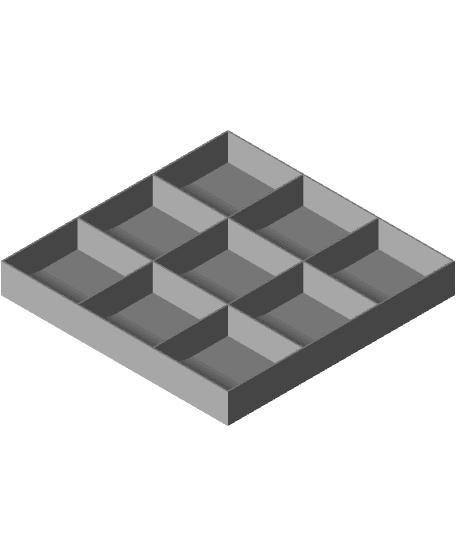 Segmented tray with sloped edges (many configurations 2x2, 4x4, etc)  3d model