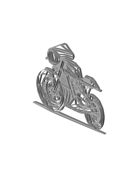 Geometric Cafe Racer motorcycle - model 3 3d model