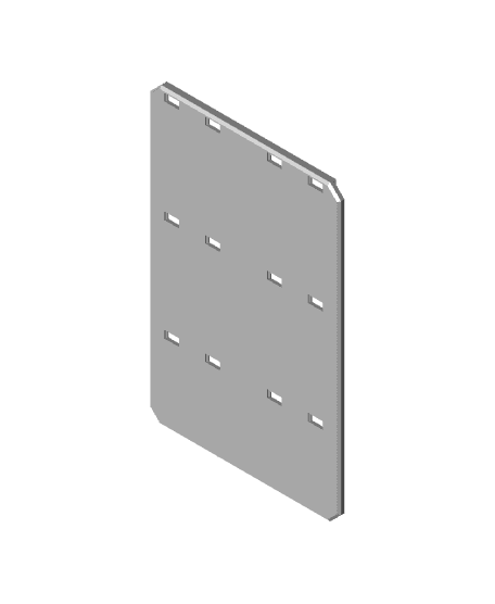 2x3H - Full Holes - Multibin Drawer Faceplate 3d model