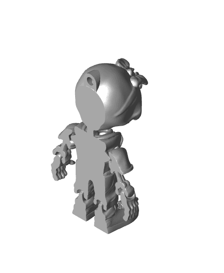 Cobotech Articulated Female Skeleton Nurse Keychain 3d model