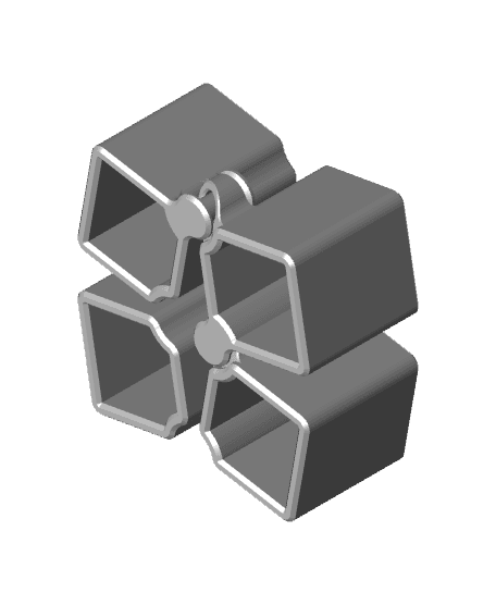 Auxetic Cubes // 18mm 2x2 3d model