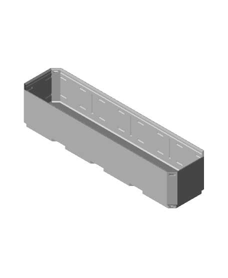 4x1x0·75 - Lock Hole Base - Multigrid Bin 3d model