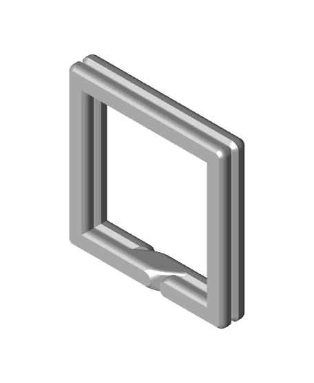 EZPZ Keyring Square 1" // Keychain Ring 3d model