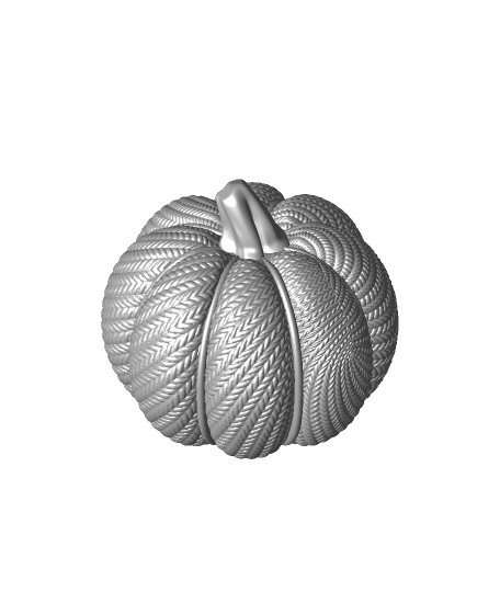 Knitted Pumpkin (+Hollow Lid Version) 3d model