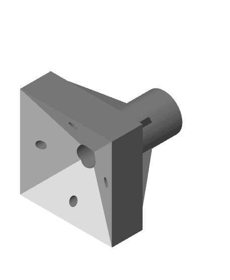 Beveled pole mount 3d model