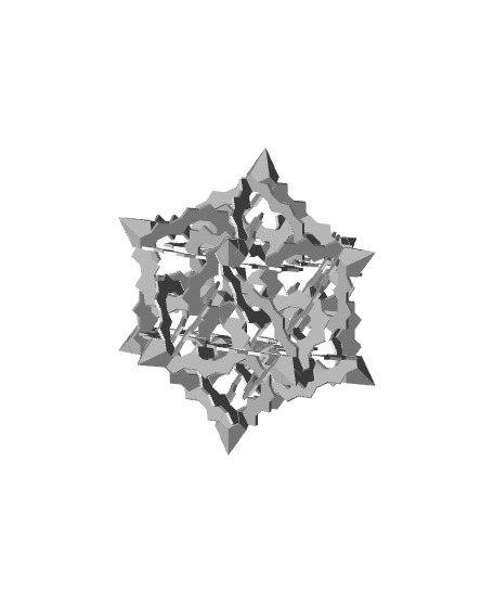 ESCHER STELLATED DODECAHEDRAL POLYKNOT 3 3d model