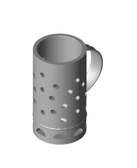 Generic holed clog 16oz can cup. Blank can cup remix. 3d model