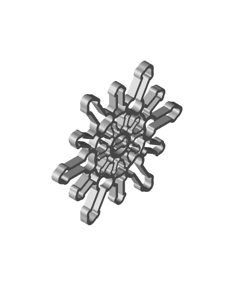 Adult Snowflake, no two are the same, Christmas Ornament 3d model