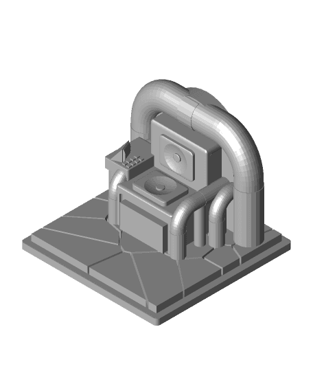 FHW: 28mm scale throne steam punk 3d model