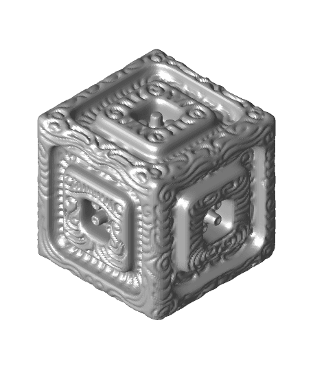 Decorative Filigree Cube 3d model