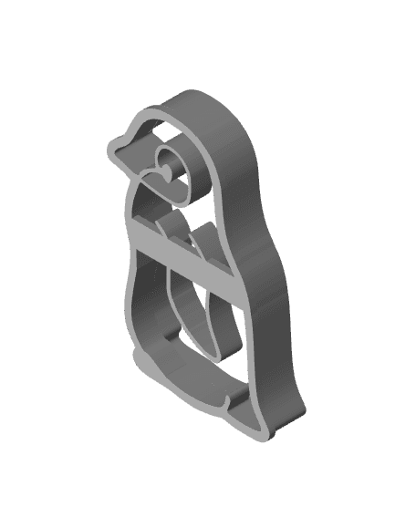 Penguin Cookie Cutter, Biscuit Cutter 3d model