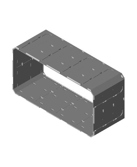 4x2x1·5 - Topped Multipoint Rail - Pop-In Bin Extension 3d model