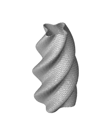 Textured Twist Vase 3d model
