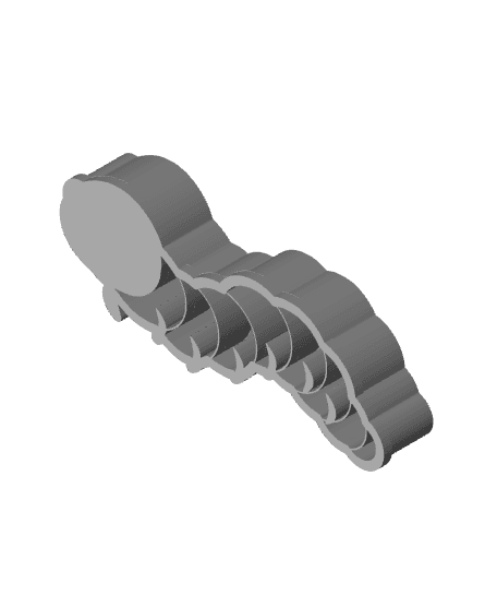 Caterpillar Cookie Cutter, Biscuit Cutter 3d model