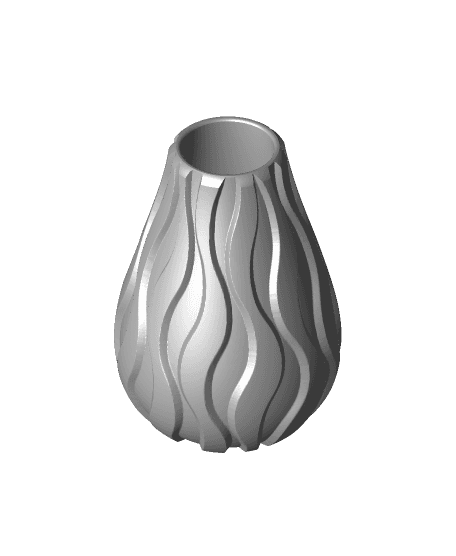 Vertical Waves Vase 3d model