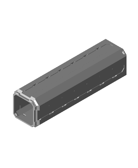 1x1x3·5 - Topped Multipoint Rail - Universal Click-In Multibin Shell Extension - Copy 3d model