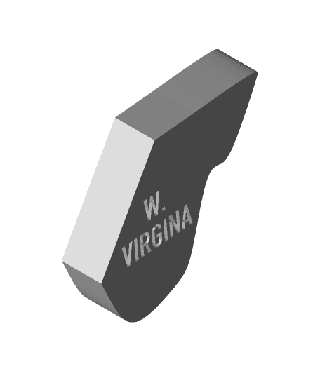 Merica Fridge Magnets - MMU version - West Virgina 3d model