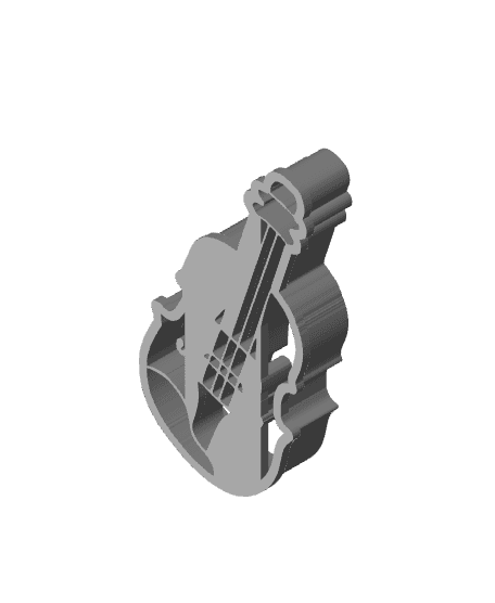 Violin Cookie Cutter, Biscuit Cutter 3d model