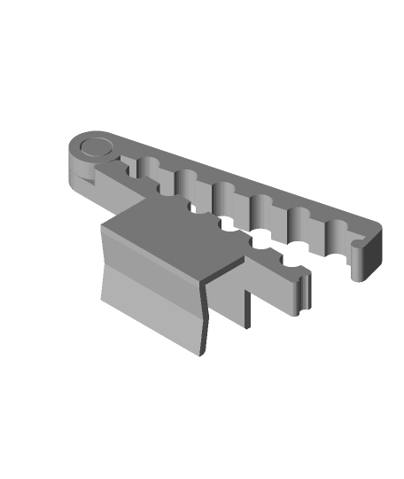 Print-In-Place Cable Organizer Table Clamp 3d model