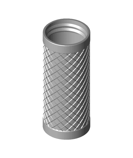 Compact threaded container 3d model