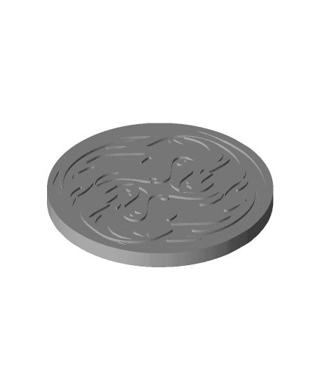 Dragon Yin Yang Charm 3d model