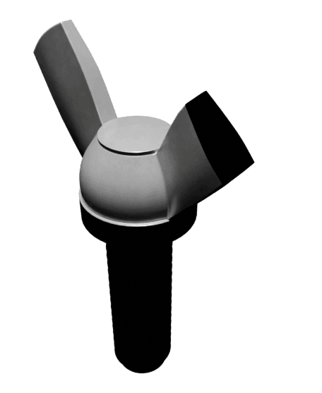 Wing Nut and Screw.glb 3d model