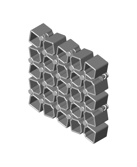Auxetic Cubes // 18mm 5x5 3d model