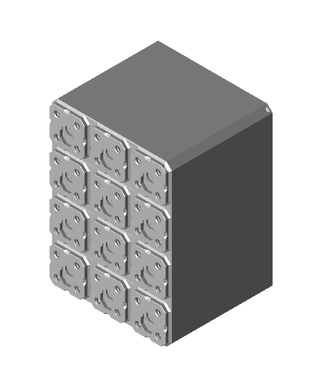 3x4x2.5 - Simple Walls - Multibin Shell 3d model