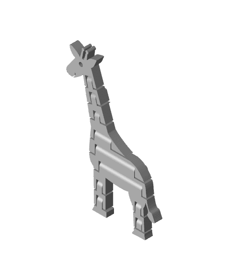 Print in Place Articulated Giraffe 3d model