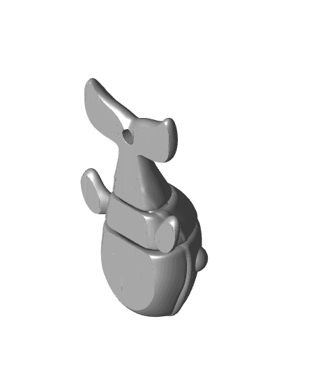 Whale& Keychain - Print in place - No Supports 3d model