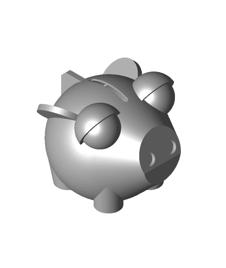CADhobby Flying Piggy Bank 3d model